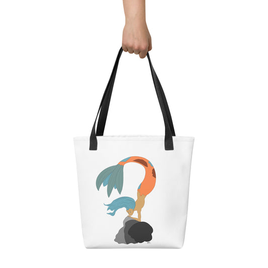 Turquoise Haired Mermaid - Tote Bag