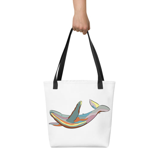 Turquoise Sunset Humpback Whale - Tote Bag