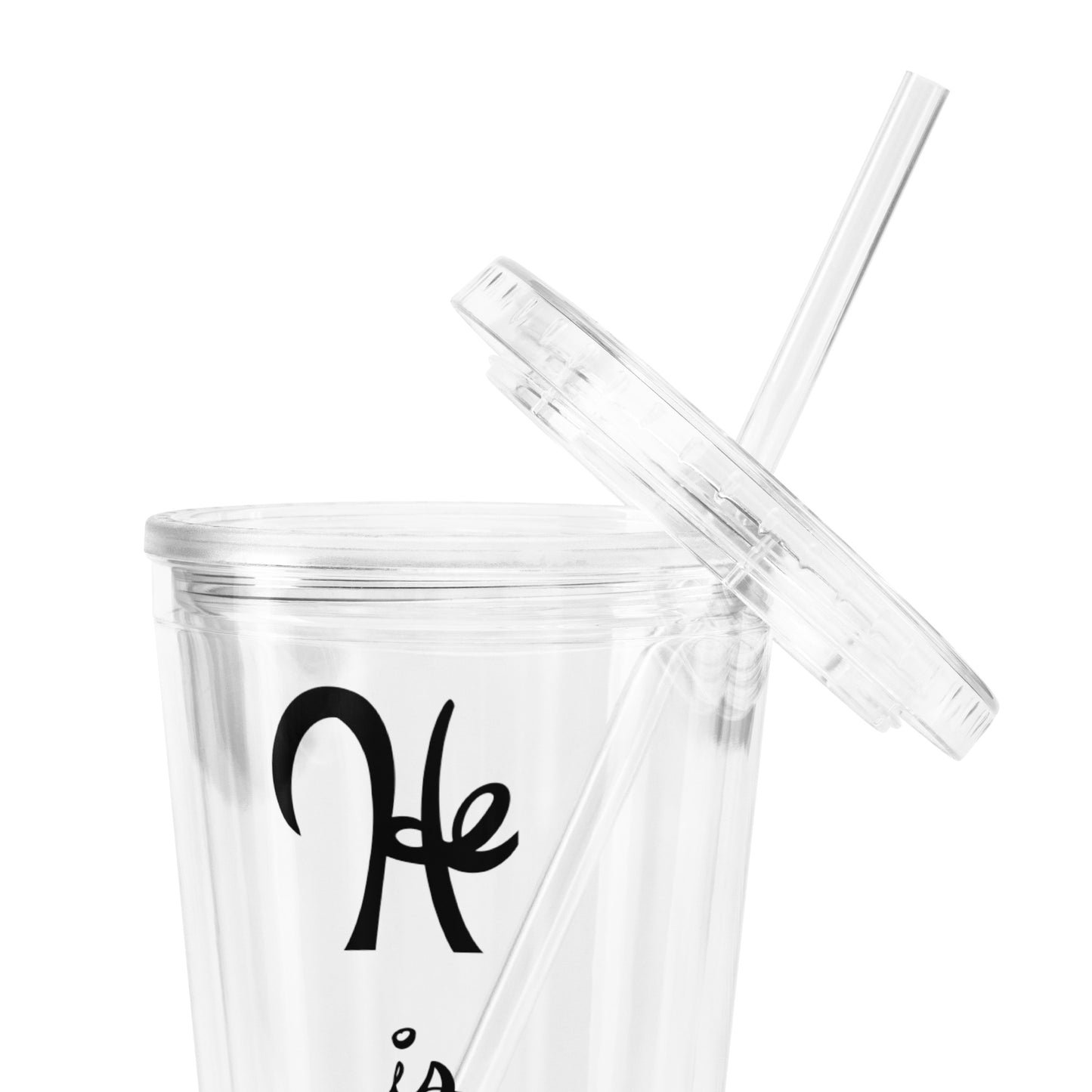 He is Risen (Plain Lettering) - Plastic Tumbler
