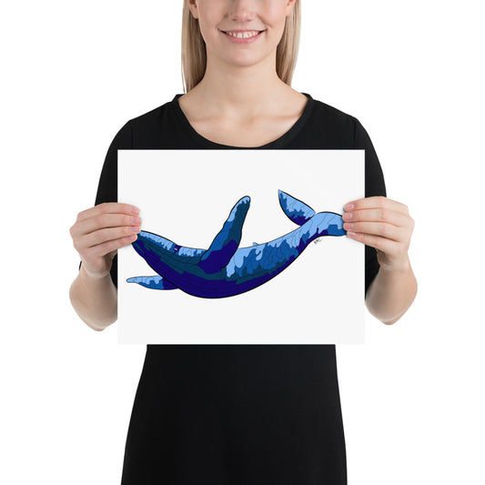 Blue Blotch Humpback Whale - Poster