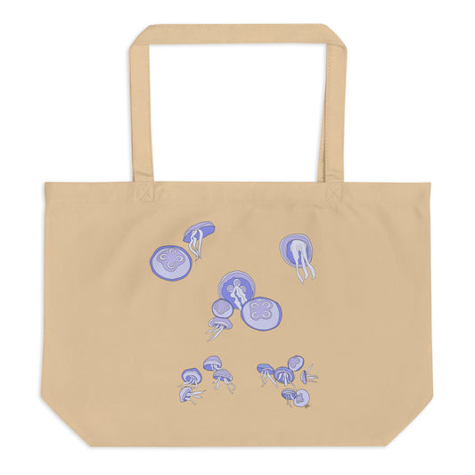 Moon Jellyfish - Brown Tote Bag