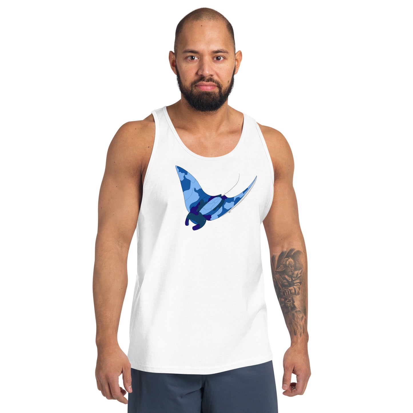 Blue Blotch Manta Ray - Men's Tank Top