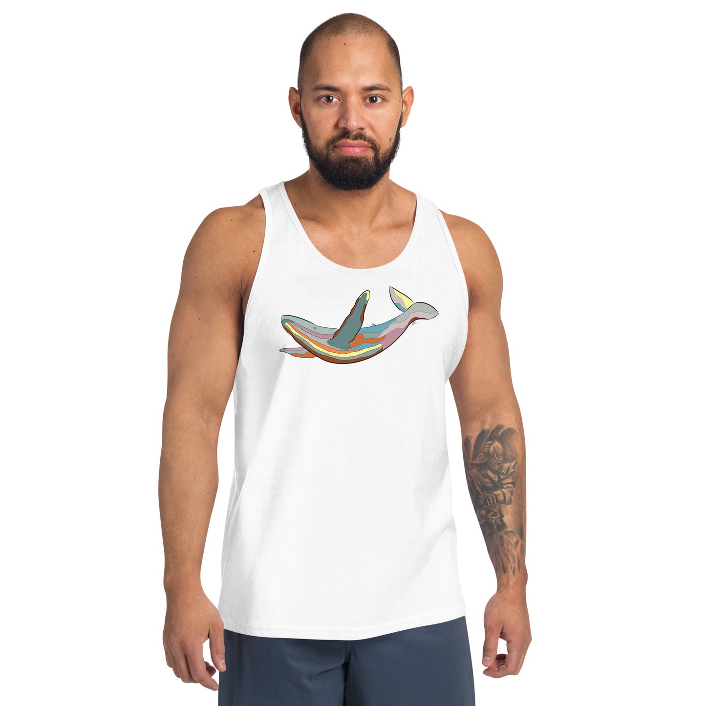 Turquoise Sunset Humpback Whale - Men's Tank Top
