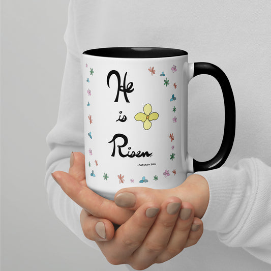 He is Risen (Flowered) - Mug