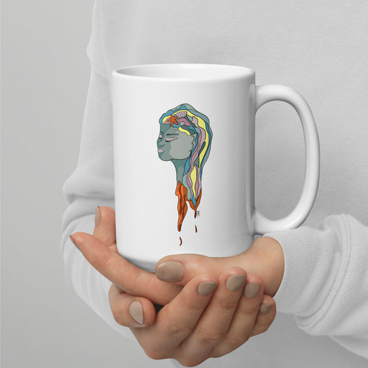 Turquoise Mermaid Head - Glossy Mug