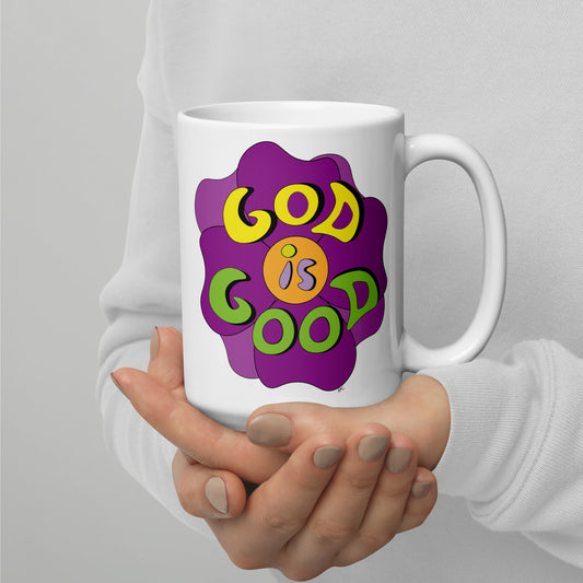 God is Good (Flower) - Glossy Mug