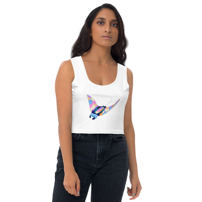 Sunset Beach Manta Ray - Women's Crop Top