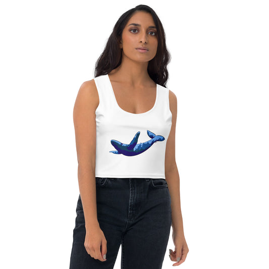 Blue Blotch Humpback Whale - Women's Crop Top