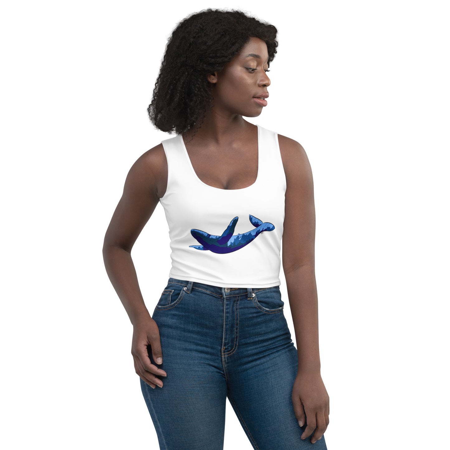 Blue Blotch Humpback Whale - Women's Crop Top