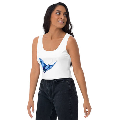 Blue Blotch Manta Ray - Women's Crop Top