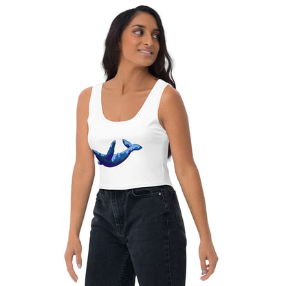 Blue Blotch Humpback Whale - Women's Crop Top