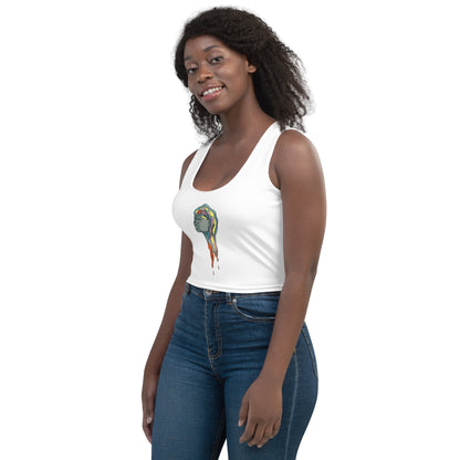 Turquoise Mermaid Head - Women's Crop Top