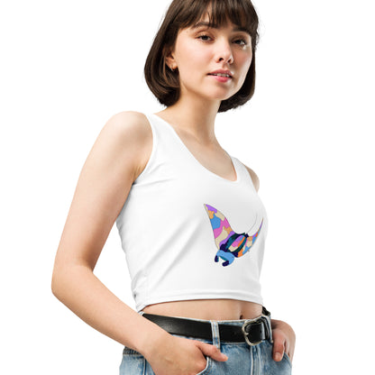 Sunset Beach Manta Ray - Women's Crop Top