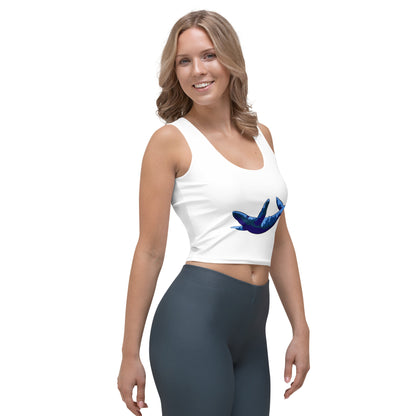 Blue Blotch Humpback Whale - Women's Crop Top