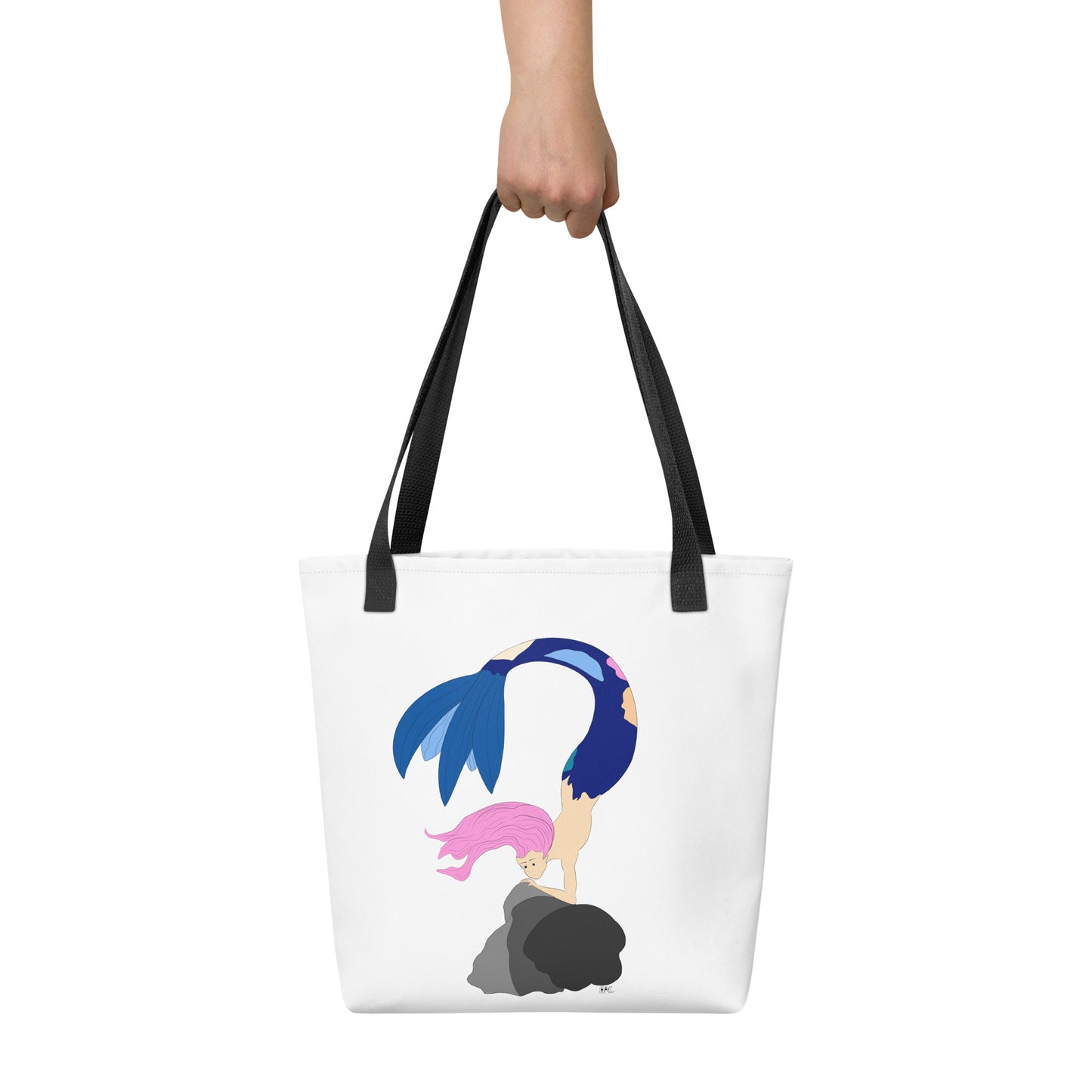 Pink Haired Mermaid - Tote Bag