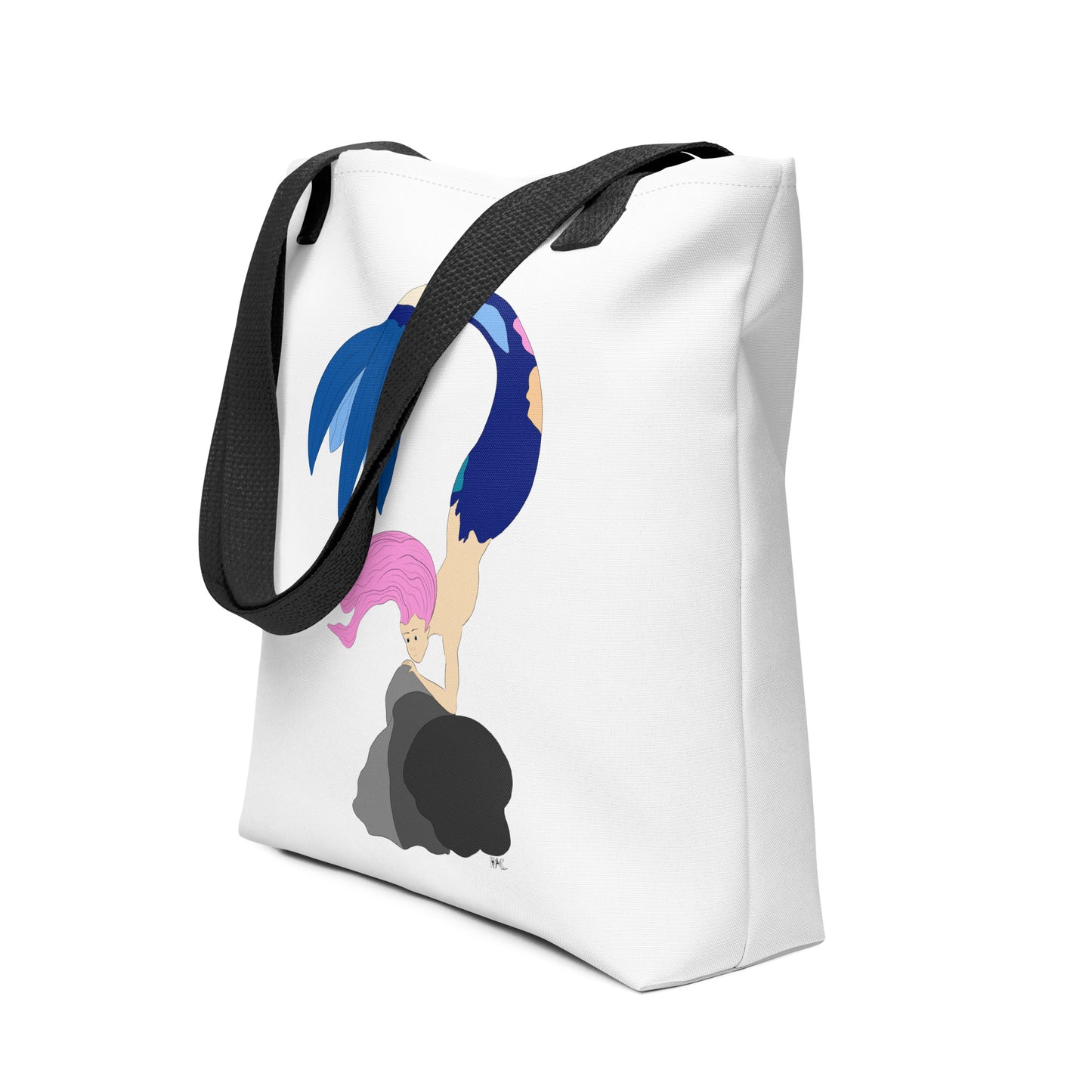 Pink Haired Mermaid - Tote Bag