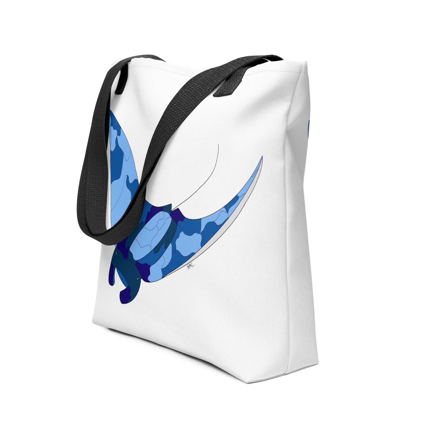Blue Blotch Manta Ray - Tote Bag