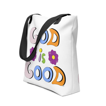 God is Good (Two Flowers) - Tote Bag