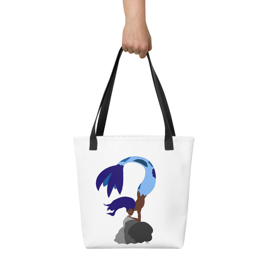 Blue Haired Mermaid - Tote Bag
