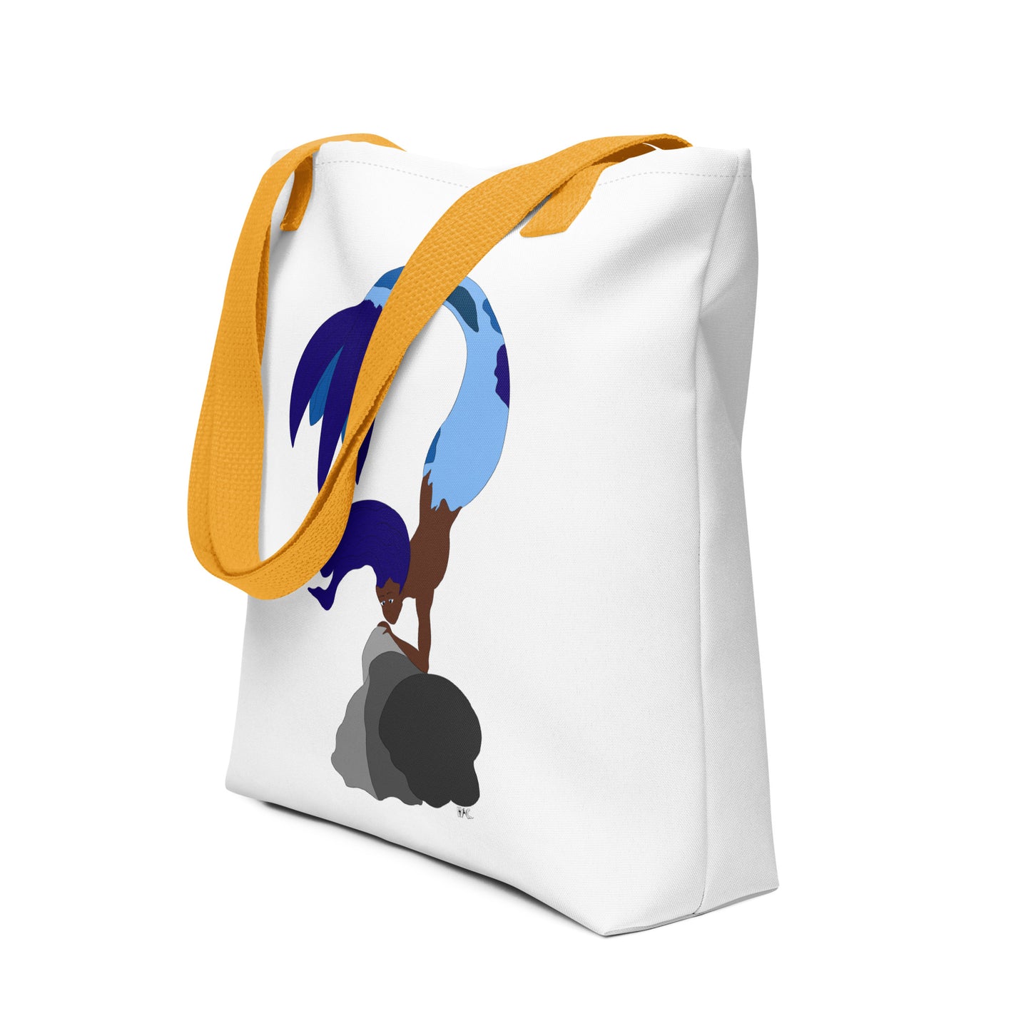Blue Haired Mermaid - Tote Bag