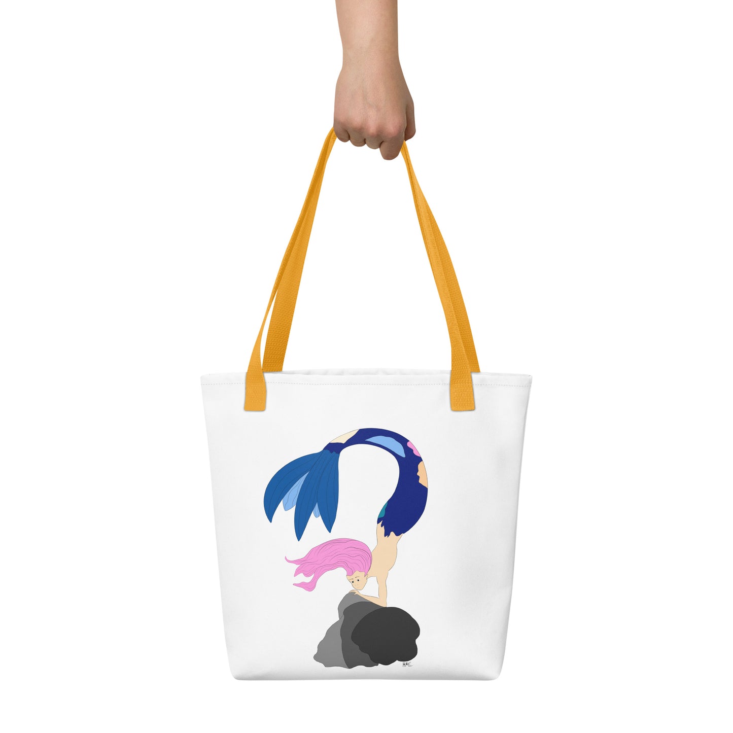 Pink Haired Mermaid - Tote Bag