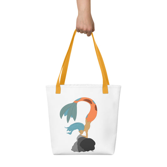Turquoise Haired Mermaid - Tote Bag