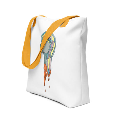 Turquoise Mermaid Head - Tote Bag