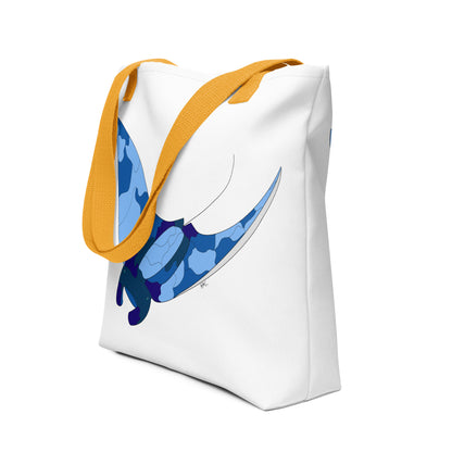 Blue Blotch Manta Ray - Tote Bag
