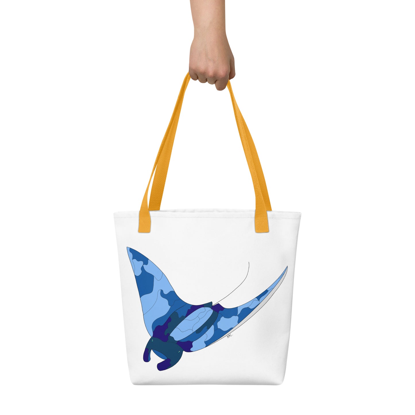 Blue Blotch Manta Ray - Tote Bag