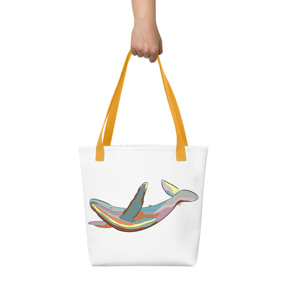 Turquoise Sunset Humpback Whale - Tote Bag