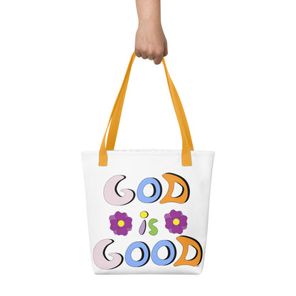 God is Good (Two Flowers) - Tote Bag