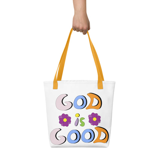 God is Good (Two Flowers) - Tote Bag