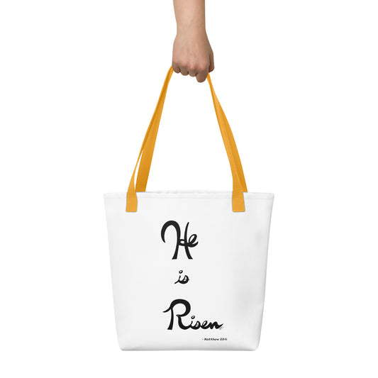 He Is Risen (Plain Lettering) - Tote Bag