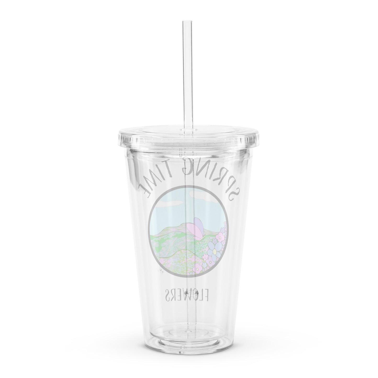 Spring Time Flowers - Plastic Tumbler
