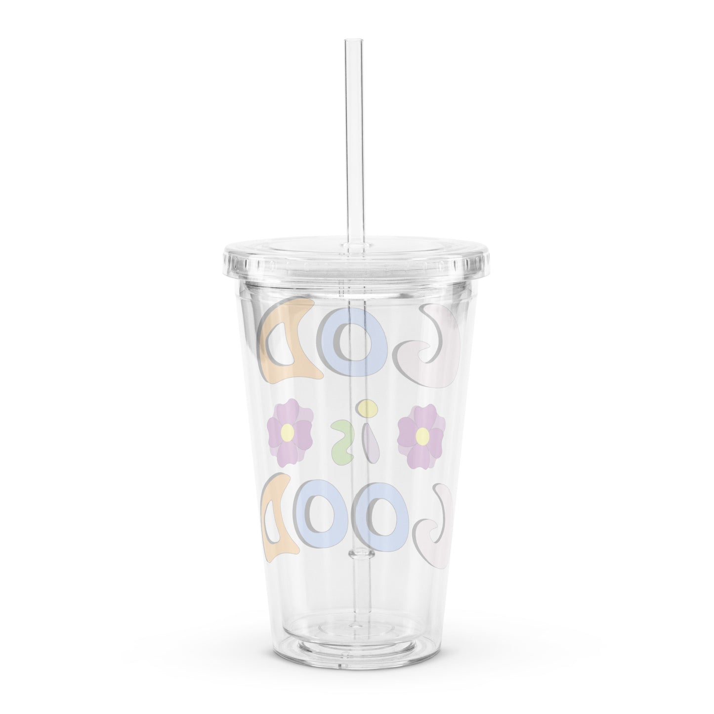 God is Good (Two Flowers) - Plastic Tumbler