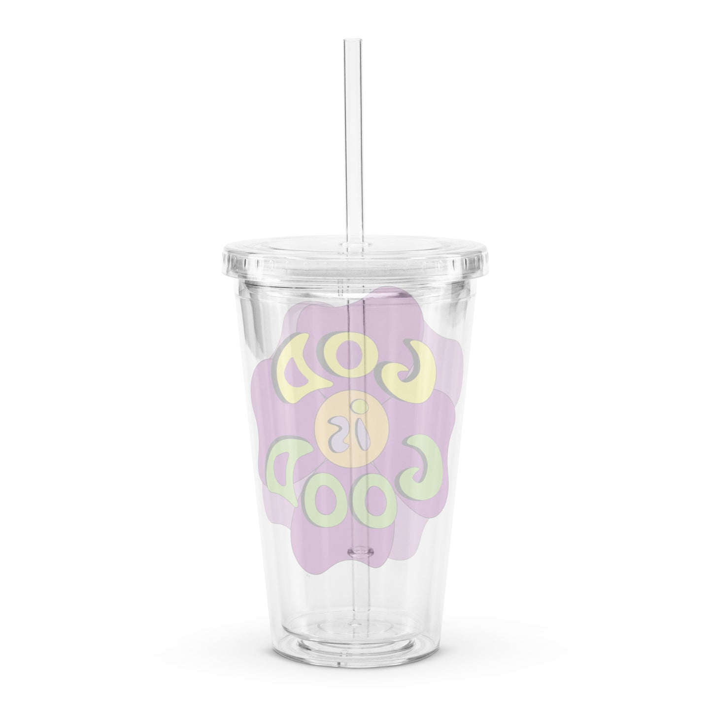 God is Good (Flower) - Plastic Tumbler