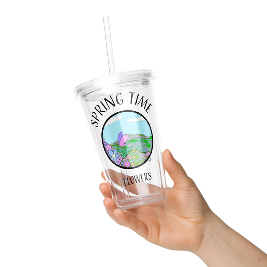 Spring Time Flowers - Plastic Tumbler