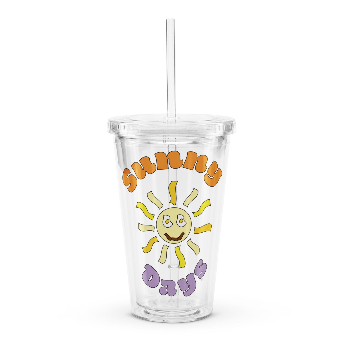 Retro Sunny Days - Plastic Tumbler
