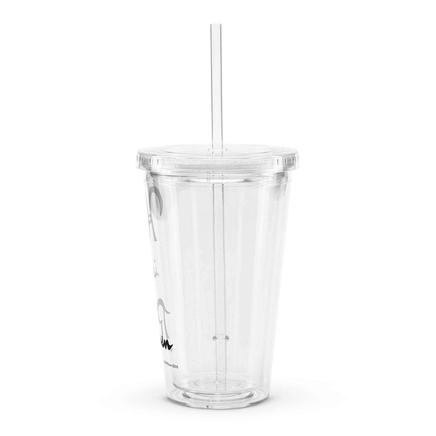 He is Risen (Plain Lettering) - Plastic Tumbler