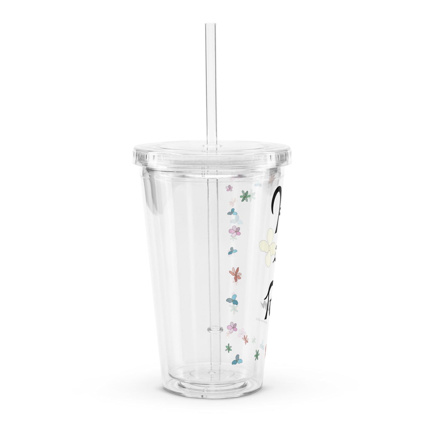 He is Risen (Flowered) - Plastic Tumbler