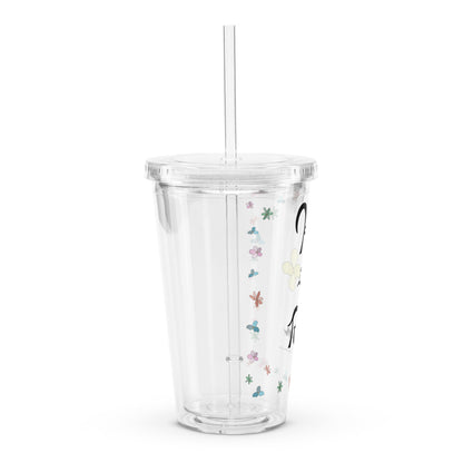 He is Risen (Flowered) - Plastic Tumbler