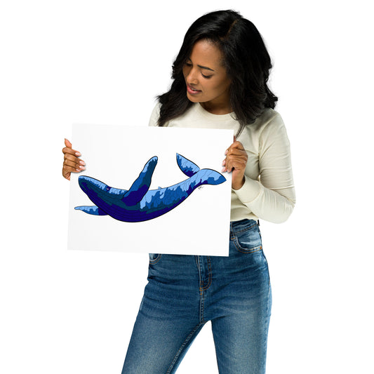 Blue Blotch Humpback Whale - Poster