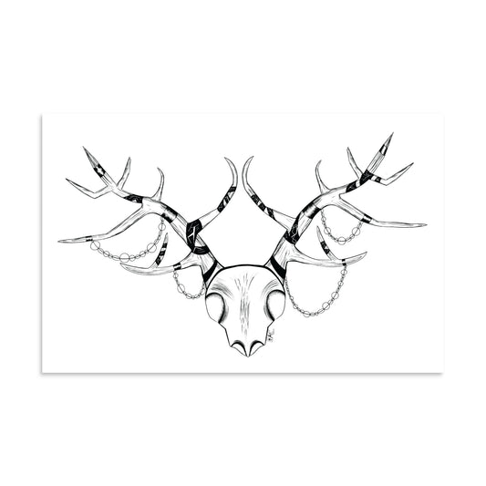 Extravagant Deer Skull - Poster