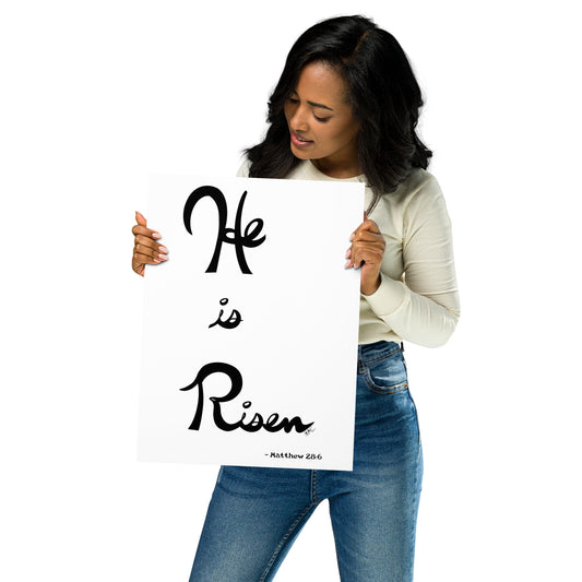 He is Risen (Plain Lettering) - Poster