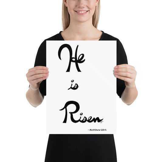 He is Risen (Plain Lettering) - Poster
