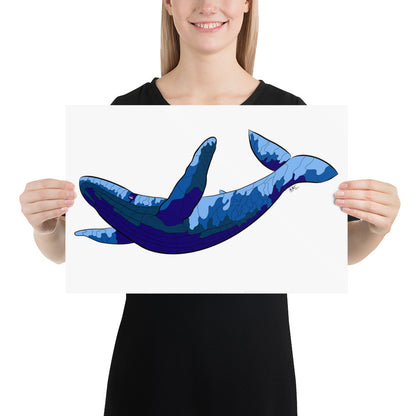 Blue Blotch Humpback Whale - Poster