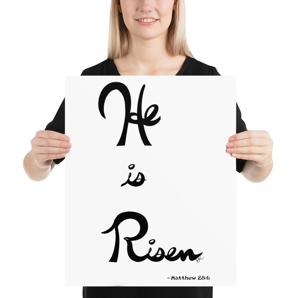He is Risen (Plain Lettering) - Poster