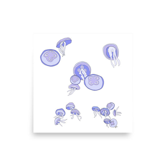 Moon Jellyfish - Poster