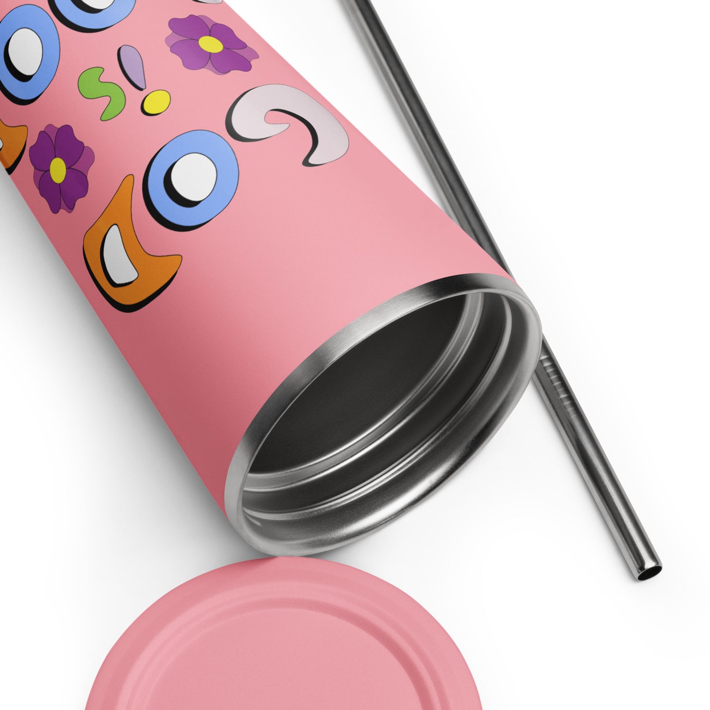 God is Good (Two Flowers) - Metal Tumbler