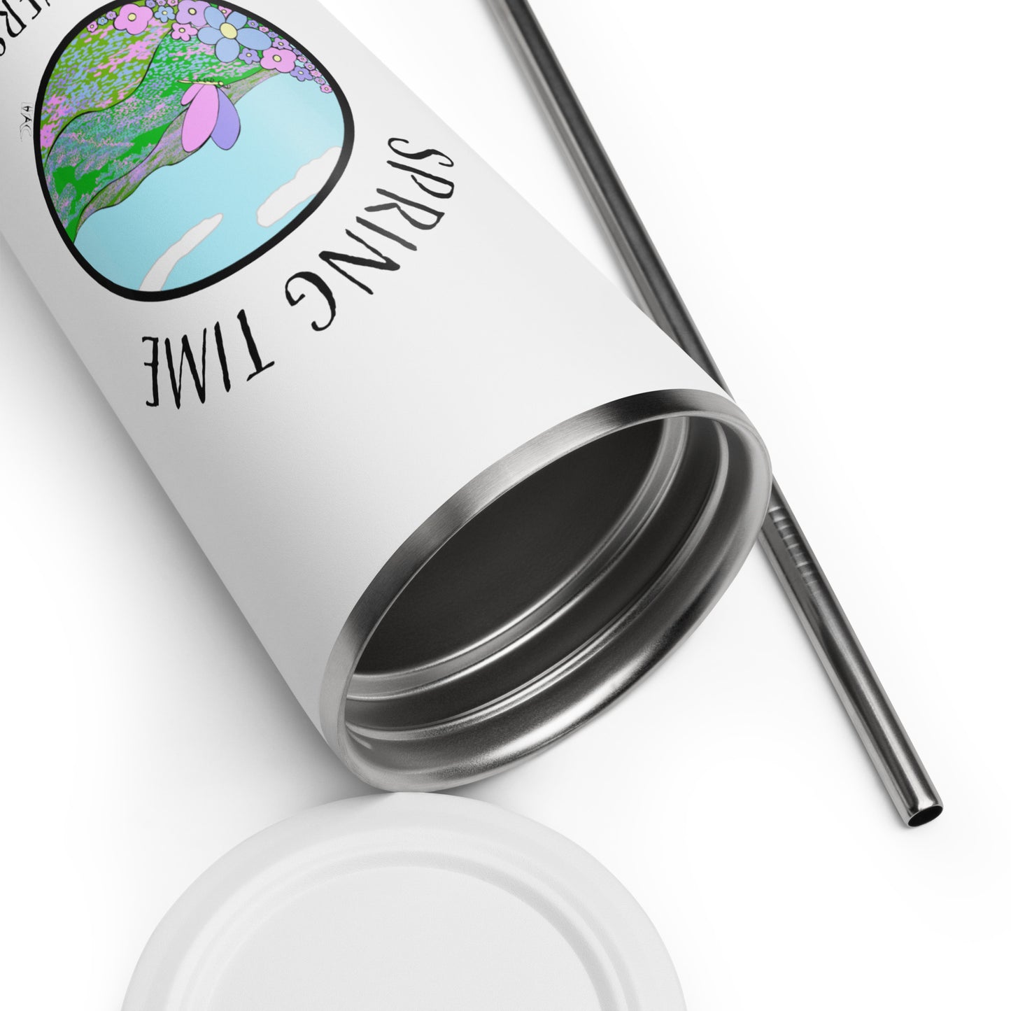 Spring Time Flowers - Metal Tumbler